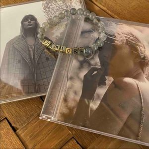 folklore Taylor Swift Era Bracelet | Handmade Jewelry (Gold Letters)